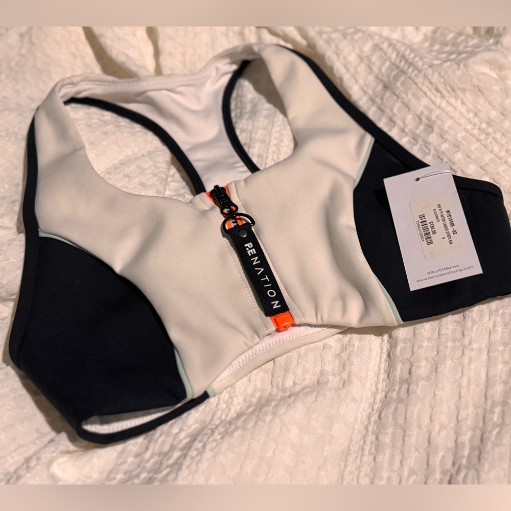 PE NATION Women's Black and White Sports Bra Brand New With Tags Size S